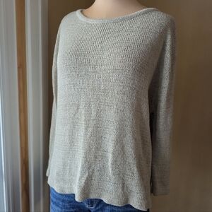 Saint Tropez West XL Light Tan Knit Sweater Excellent Condition